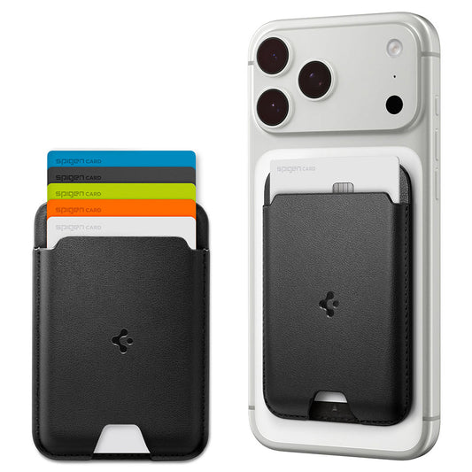 MagSafe-lommebok, Spigen, Valentinus MagFit, Svart AFA11337