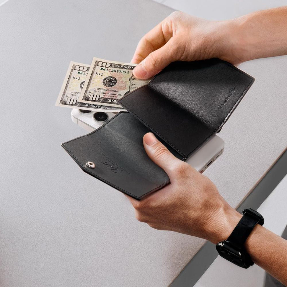 Magsafe lommebok, Spigen, Valentinus Pro, Svart