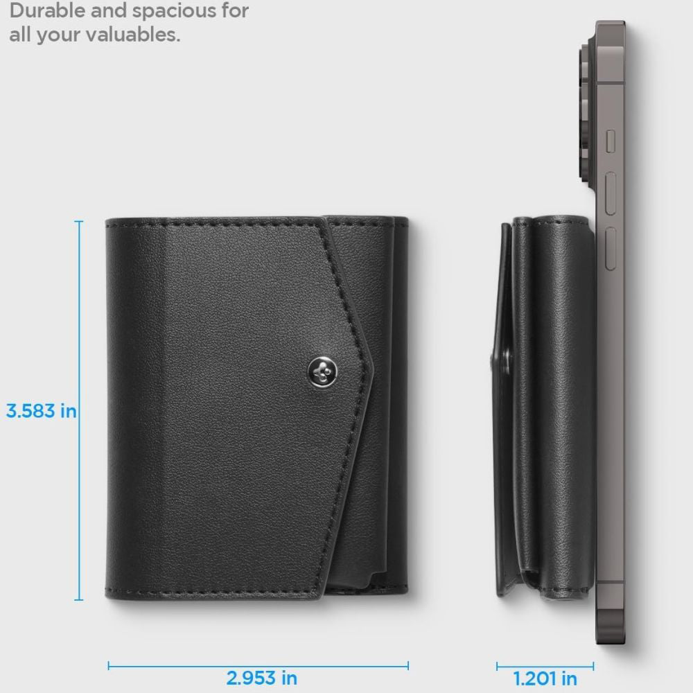 Magsafe lommebok, Spigen, Valentinus Pro, Svart