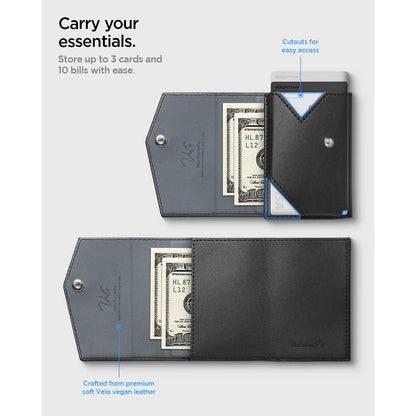 Magsafe lommebok, Spigen, Valentinus Pro, Svart