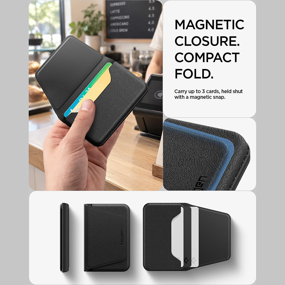 MagSafe-lommebok, Spigen, Valentinus S-2 3 Cards, svart AFA11978
