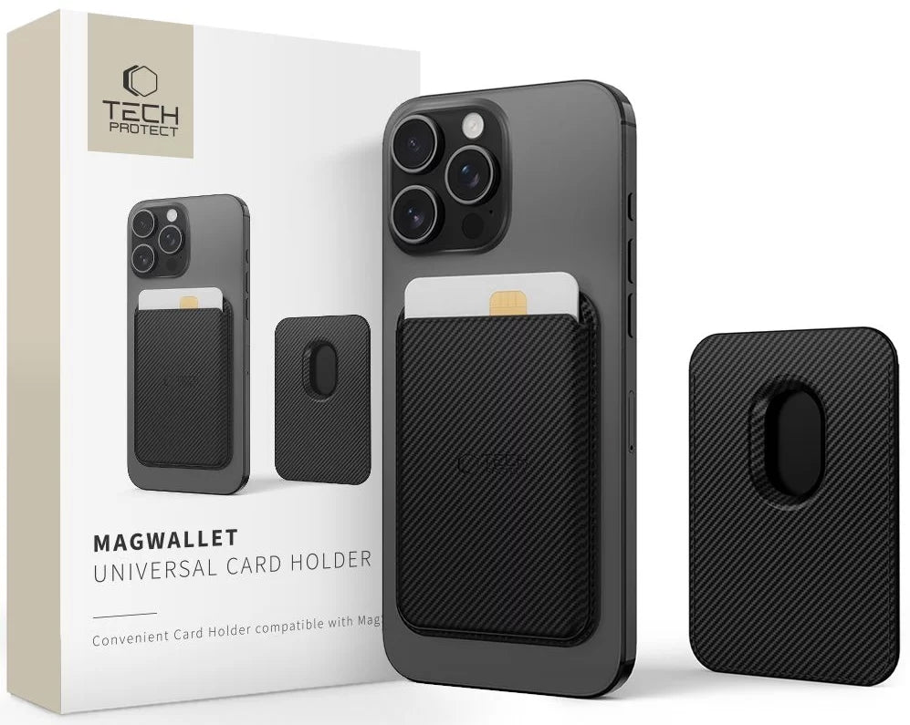 MagSafe-lommebok, Tech-Protect, Magwallet Carbon, Svart