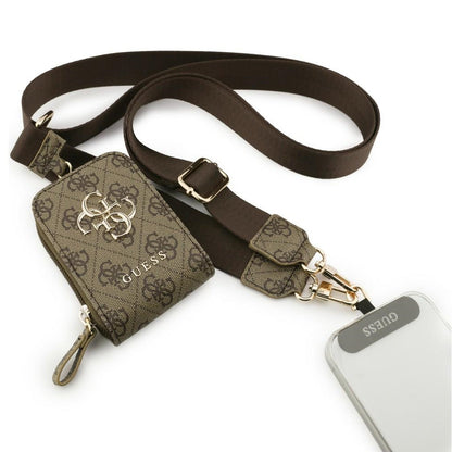 Lommebok og Telefon Snor Guess 4G Metal Logo, Brun