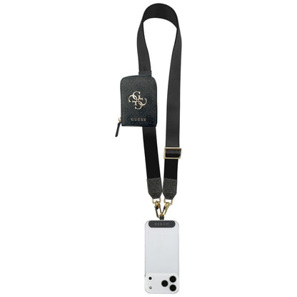 Lommebok og Telefon Snor Guess 4G Metal Logo, Svart