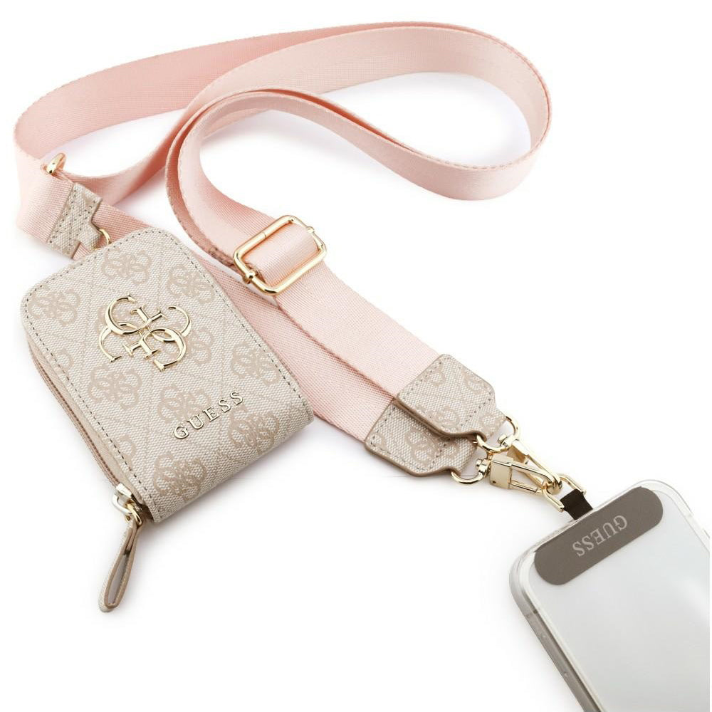 Lommebok og Telefon Snor Guess 4G Metal Logo, Rosa