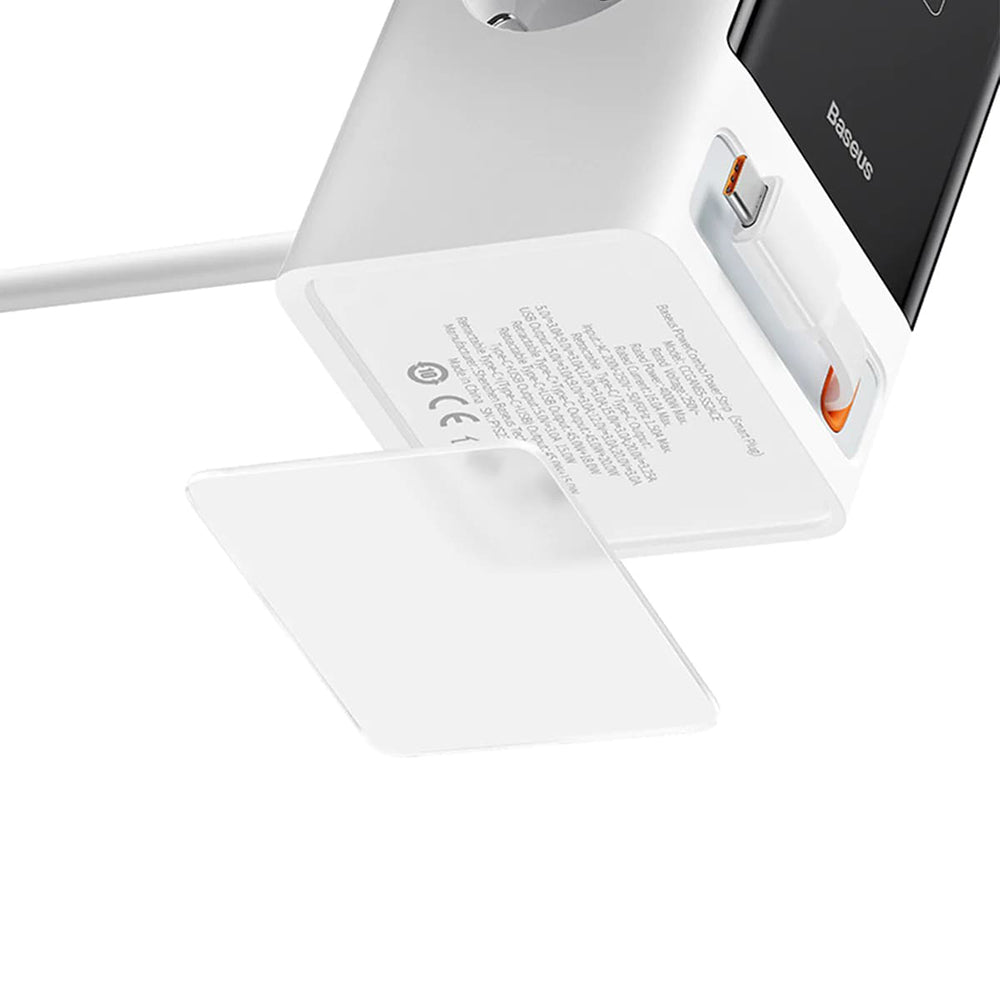 Baseus PowerCombo forlenger, 1 x Schuko, Hvit PSLR000602