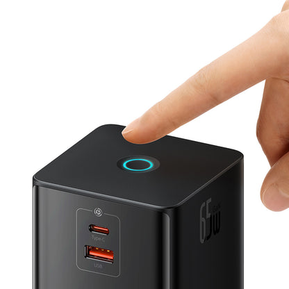 Baseus PowerCombo US forlengelseskabel, 3 x stikkontakter, Svart PSLR000101