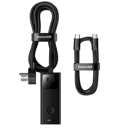 Baseus PowerCombo US forlengelseskabel, 3 x stikkontakt, Svart PSLA020101