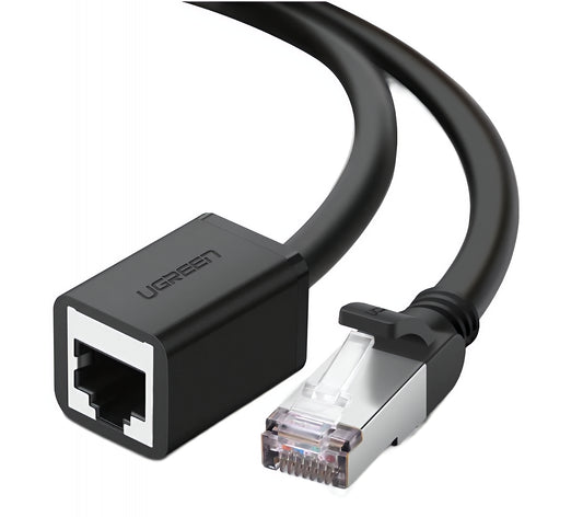 Nettverkskabelforlenger UGREEN NW112, RJ45 - RJ45, 2m, Svart