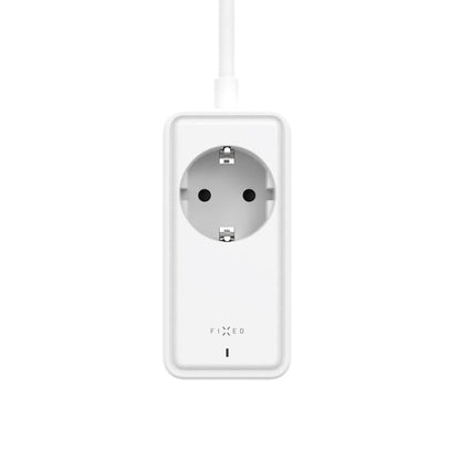 Fixed forlenger, 1 x Schuko, Hvit