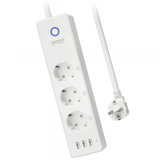 Gosund P1 Plus forlengelseskabel, Wi-Fi, 3 x Schuko
