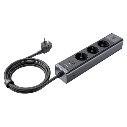 Forlengelseskabel McDodo CH-0620, 3 x Schuko - 1 x USB-A - 2 x USB-C, Svart
