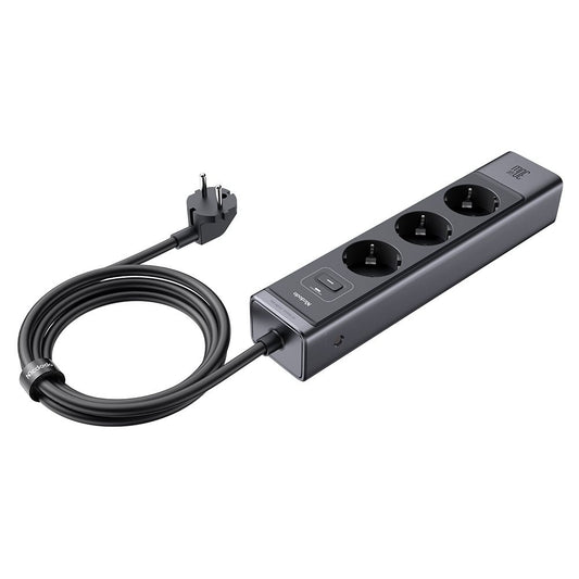 Forlengelseskabel McDodo CH-0620, 3 x Schuko - 1 x USB-A - 2 x USB-C, Svart