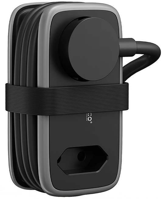 Orico APP skjøteledning, 2 x Schuko - 2 x USB-A - 1 x USB-C, Svart Grå
