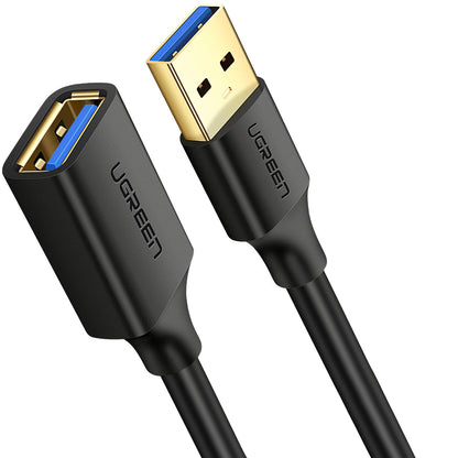 USB 3.0 forlenger UGREEN US129, 1m, Svart