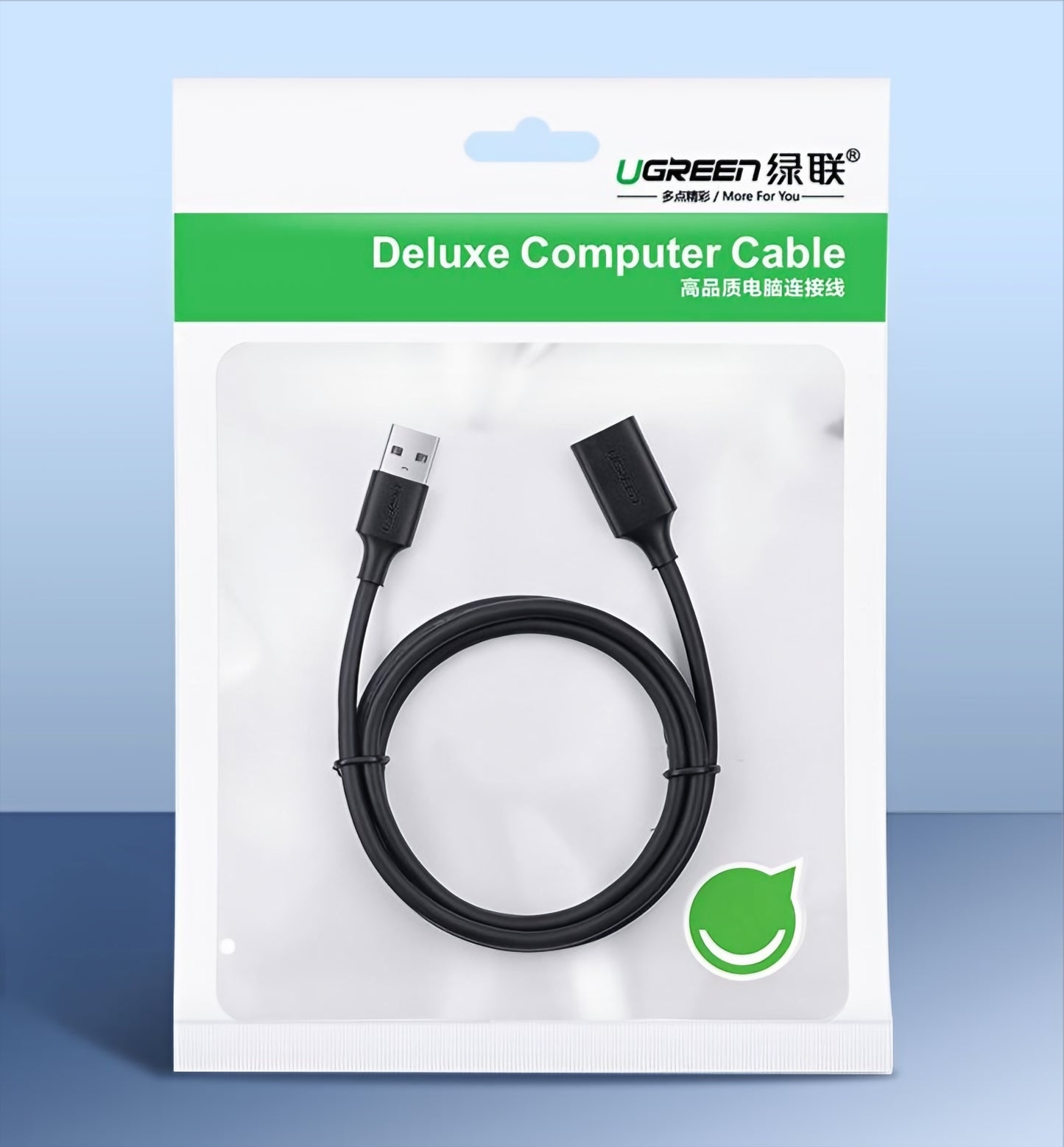 USB 3.0 forlenger UGREEN US129, 5m, Svart