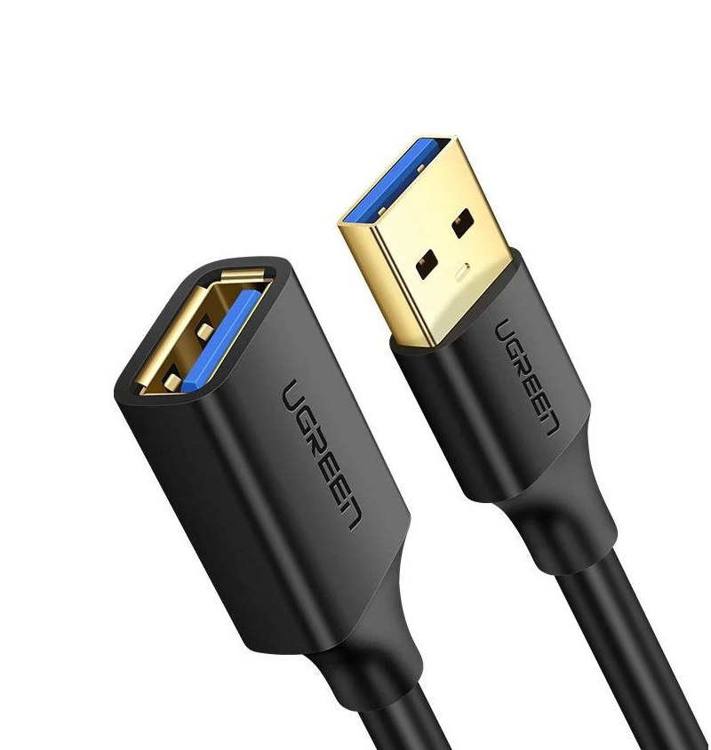 USB 3.0 forlenger UGREEN US129, 5m, Svart