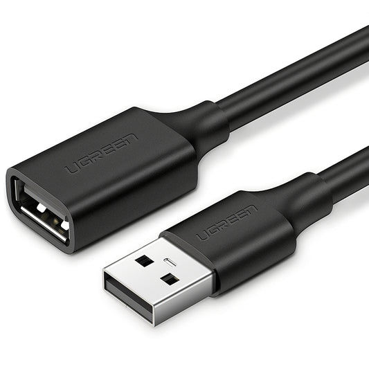 UGREEN US103 USB-forlenger, 2m, Svart
