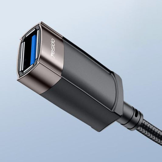 USB-forlenger Yesido GS26, 1.5m, Grå