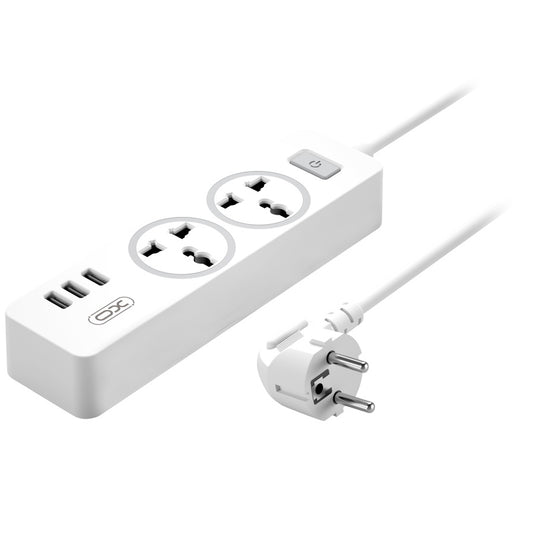 Skjøteledning XO Design WL04, 3 x Stikkontakt, Hvit