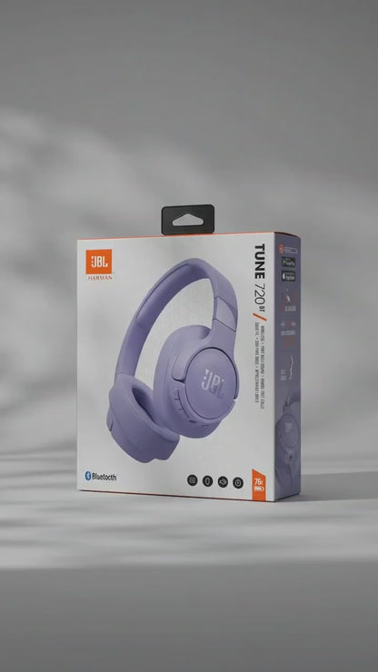 Handsfree Bluetooth JBL Tune 720BT, MultiPoint, A2DP, Lilla JBLT720BTPUR