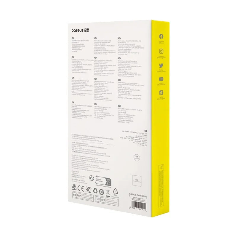 Rack Baseus FlyJoy Series for SSD SATA M.2 NVMe, Grå B00760600811-02