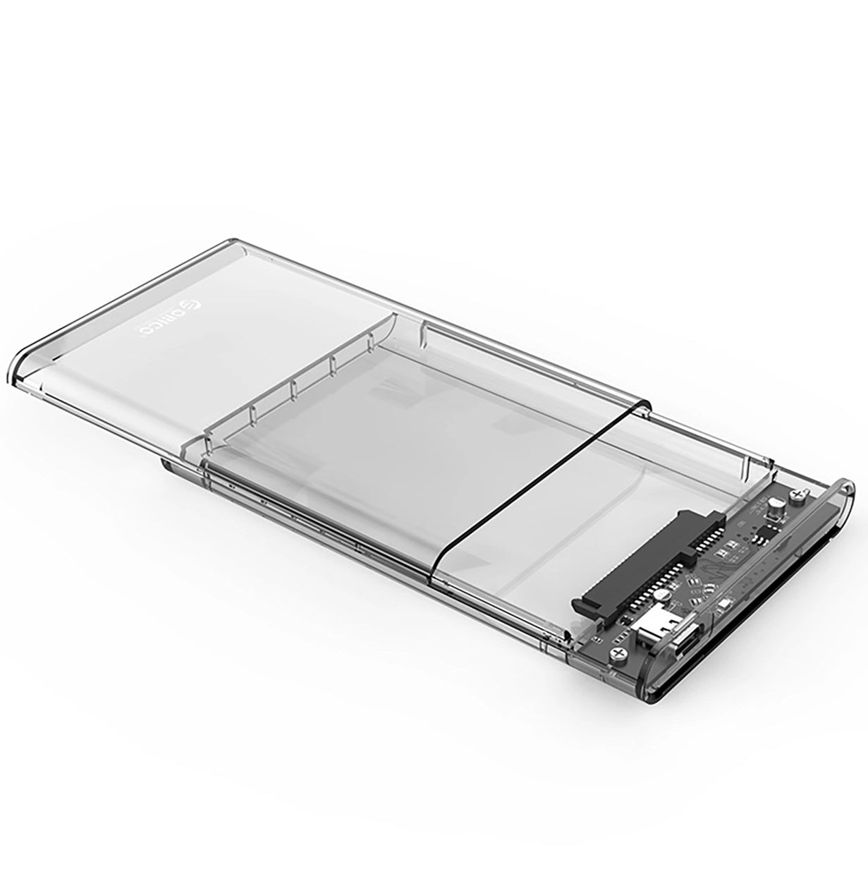 Orico 2139C3-kabinett for HDD / SSD SATA 2,5 tommer, USB-C, Transparent