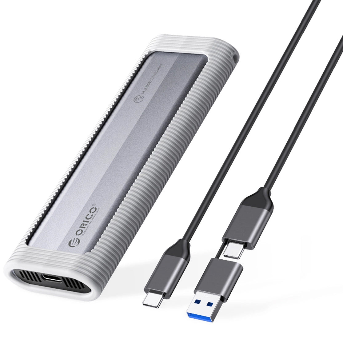 Orico AXM2F-V1-kabinett for SSD SATA M.2 NGFF, grå