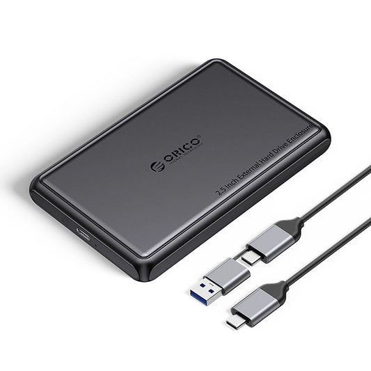 Orico DDL25-C3-kabinett for HDD / SSD SATA 2,5 tommer, USB-C, svart