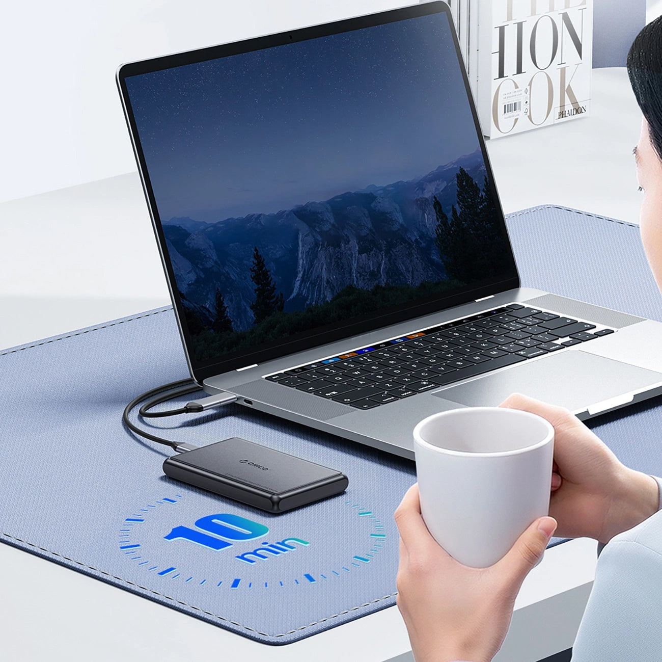 Orico DDL25-C3-kabinett for HDD / SSD SATA 2,5 tommer, USB-C, svart