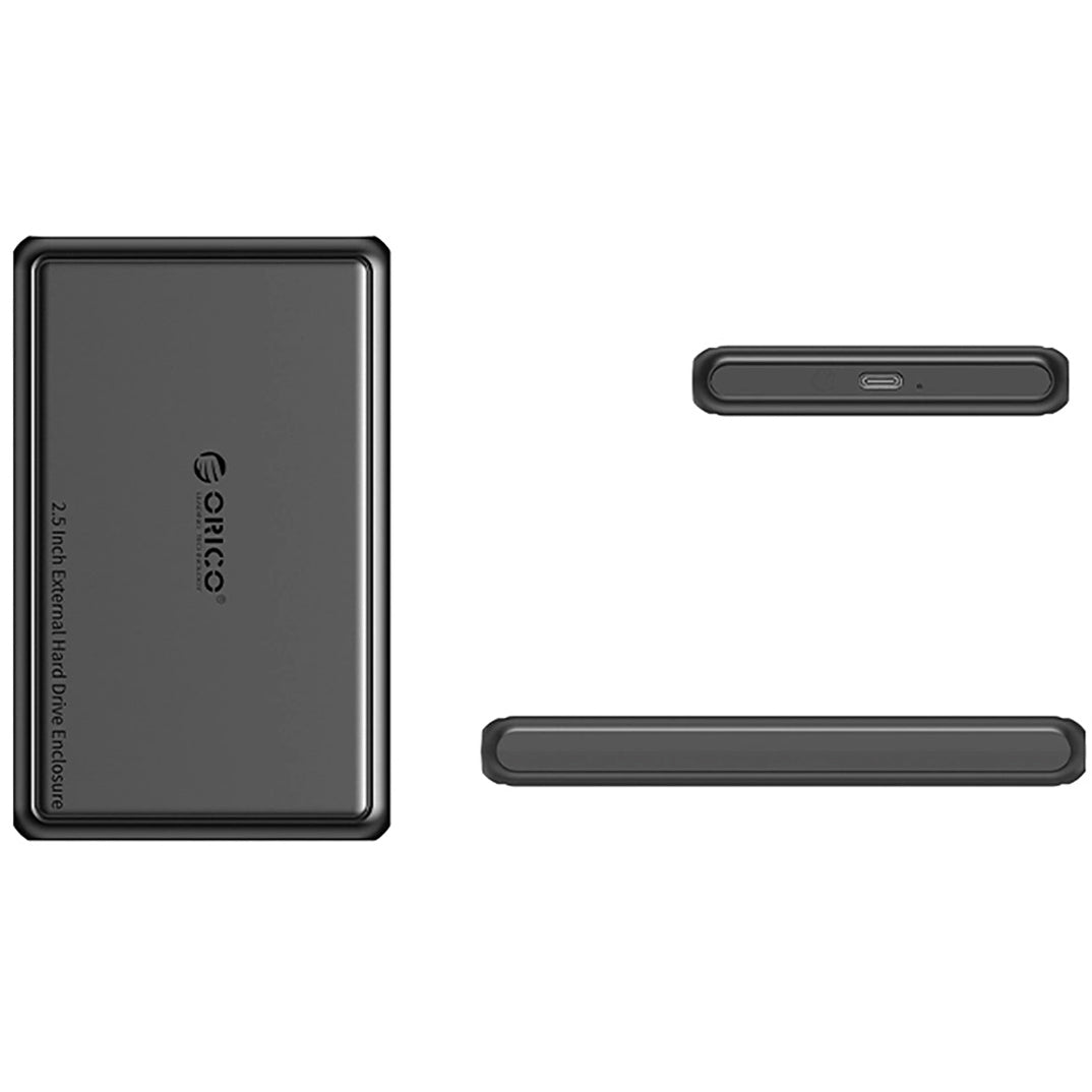 Orico DDL25-C3-kabinett for HDD / SSD SATA 2,5 tommer, USB-C, svart