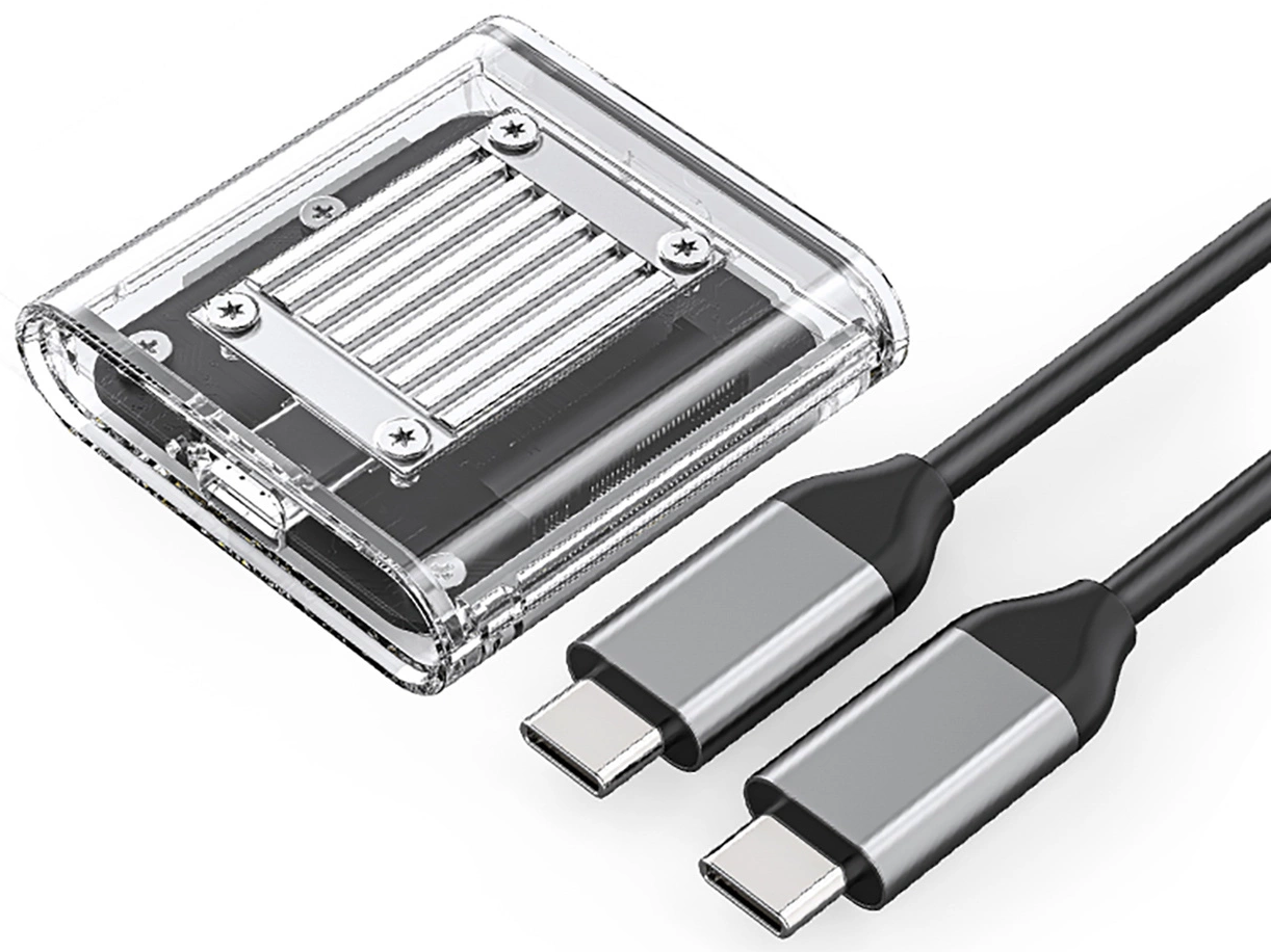 Orico TC20-M2-10G kabinett for SSD M.2 NVMe 2230, Transparent