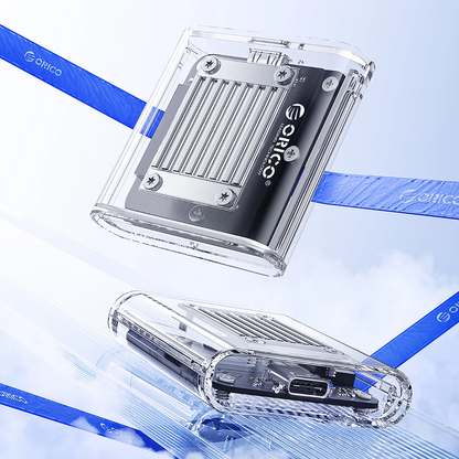 Orico TC20-M2-10G kabinett for SSD M.2 NVMe 2230, Transparent