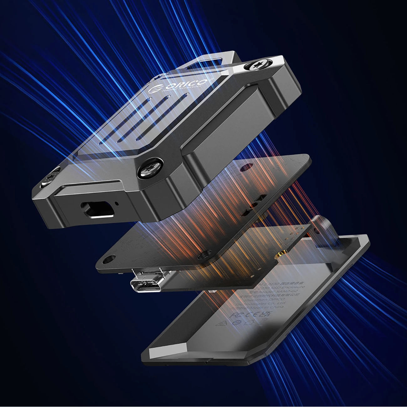 Orico XAM2-stativ for M.2 NVMe SSD, svart