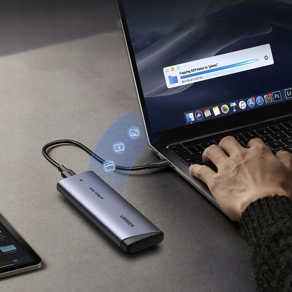 Rack UGREEN CM767 (55150) for SSD M.2 NVMe, Grå