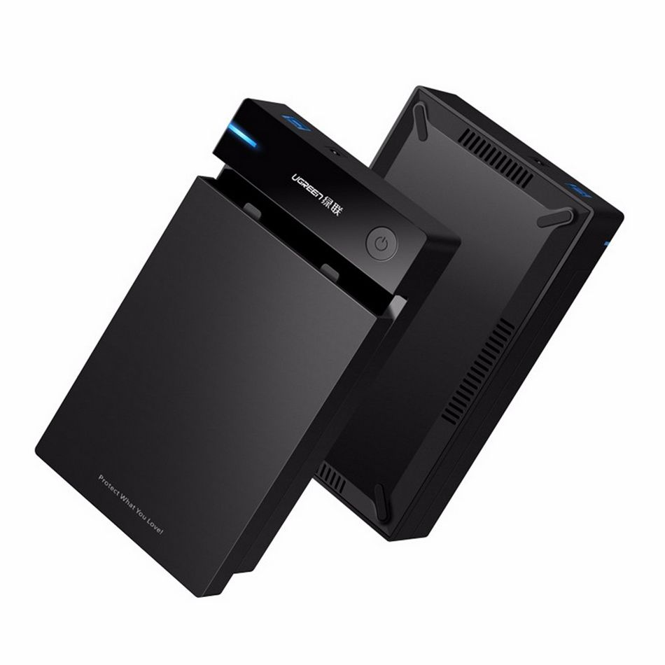 UGREEN US222-stativ for HDD / SSD SATA 2,5 tommer, svart