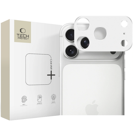 Bakre kameraramme Tech-Protect Camalloy Fit+ for Apple iPhone 17 Pro Max, Aluminium, Sølv
