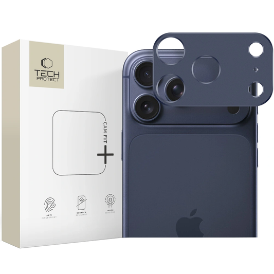 Bakre kameraramme Tech-Protect Camalloy Fit+ for Apple iPhone 17 Pro, Aluminium, Marineblå