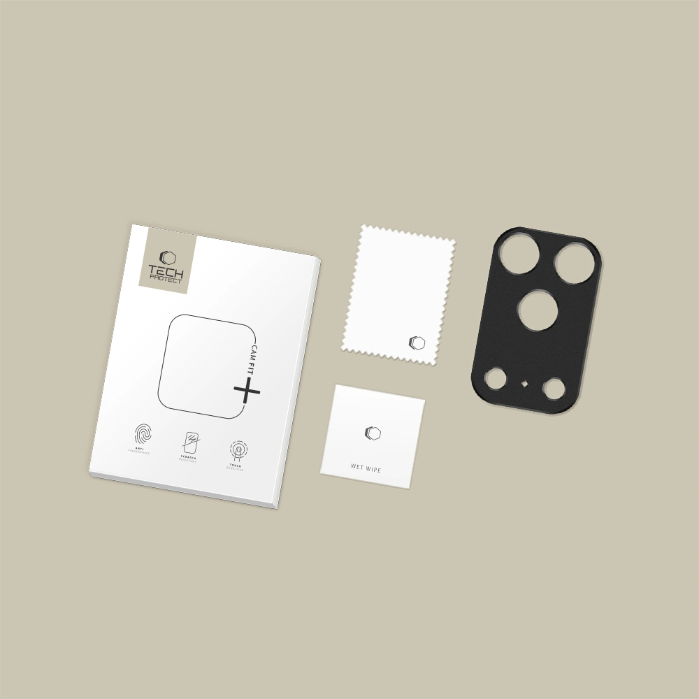 Bakre kameraramme Tech-Protect Camalloy Fit+ for Apple iPhone 17 Pro Max, Aluminium, Svart