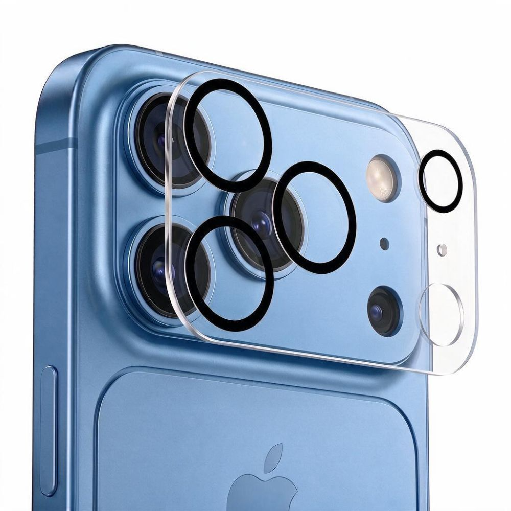 Bakre kamerabeskyttelsesramme Tech-Protect Cam Fit+ for Apple iPhone 18 Pro, Herdet glass, Transparent