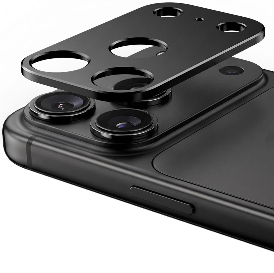 Bakre kamerabeskyttelsesramme Tech-Protect Camalloy Fit+ for Apple iPhone 18 Pro Max, aluminium, svart