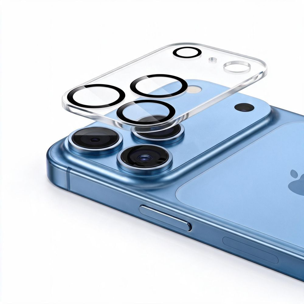 Bakre kamerabeskyttelsesramme Tech-Protect Cam Fit+ for Apple iPhone 18 Pro, Herdet glass, Transparent