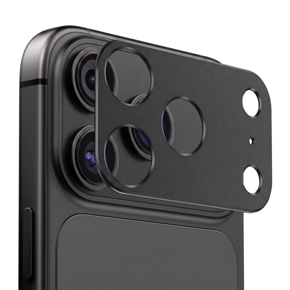Bakre kamerabeskyttelsesramme Tech-Protect Camalloy Fit+ for Apple iPhone 18 Pro, aluminium, svart