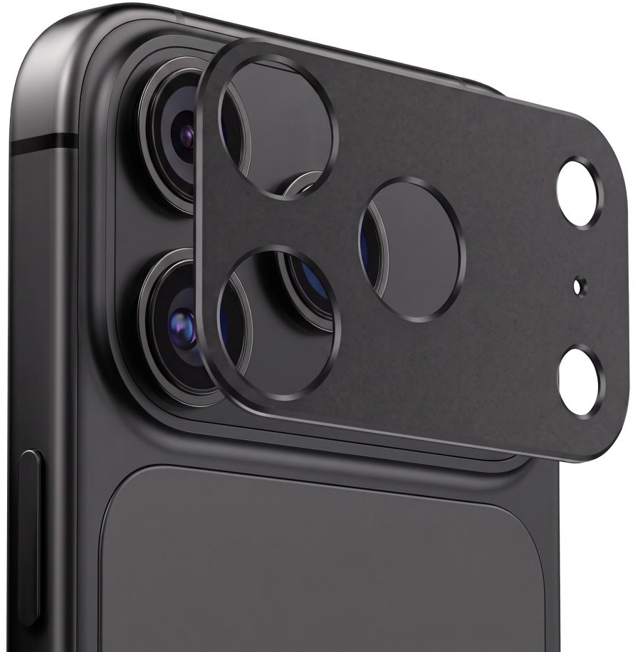 Bakre kamerabeskyttelsesramme Tech-Protect Camalloy Fit+ for Apple iPhone 18 Pro Max, aluminium, svart