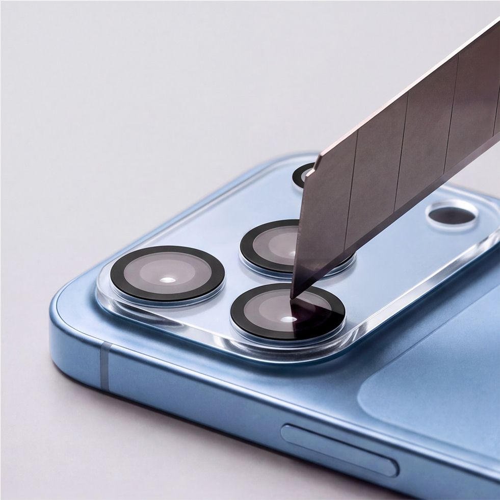 Bakre kamerabeskyttelsesramme Tech-Protect Cam Fit+ for Apple iPhone 18 Pro, Herdet glass, Transparent