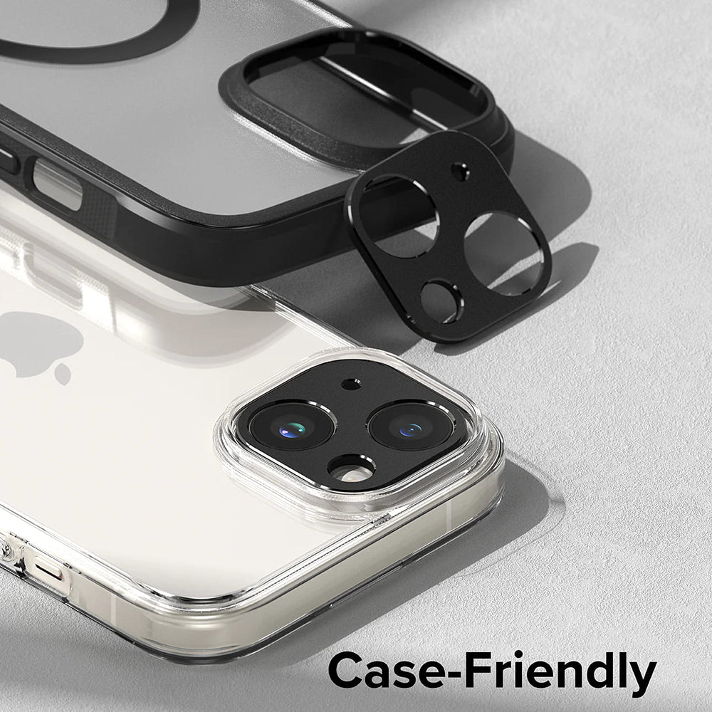 Rammebeskyttelse Bakre Kamera Ringke Styling for Apple iPhone 15 Plus / 15, Aluminium, Svart