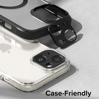 Rammebeskyttelse Bakre Kamera Ringke Styling for Apple iPhone 15 Plus / 15, Aluminium, Svart