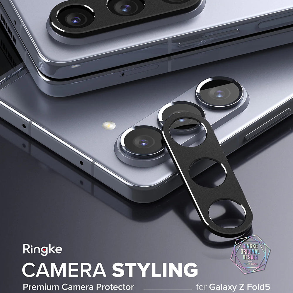 Ringke Styling bakre kameraramme for Samsung Galaxy Z Fold5 F946, Aluminium, Svart