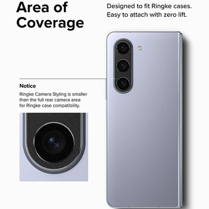 Ringke Styling bakre kameraramme for Samsung Galaxy Z Fold5 F946, Aluminium, Svart