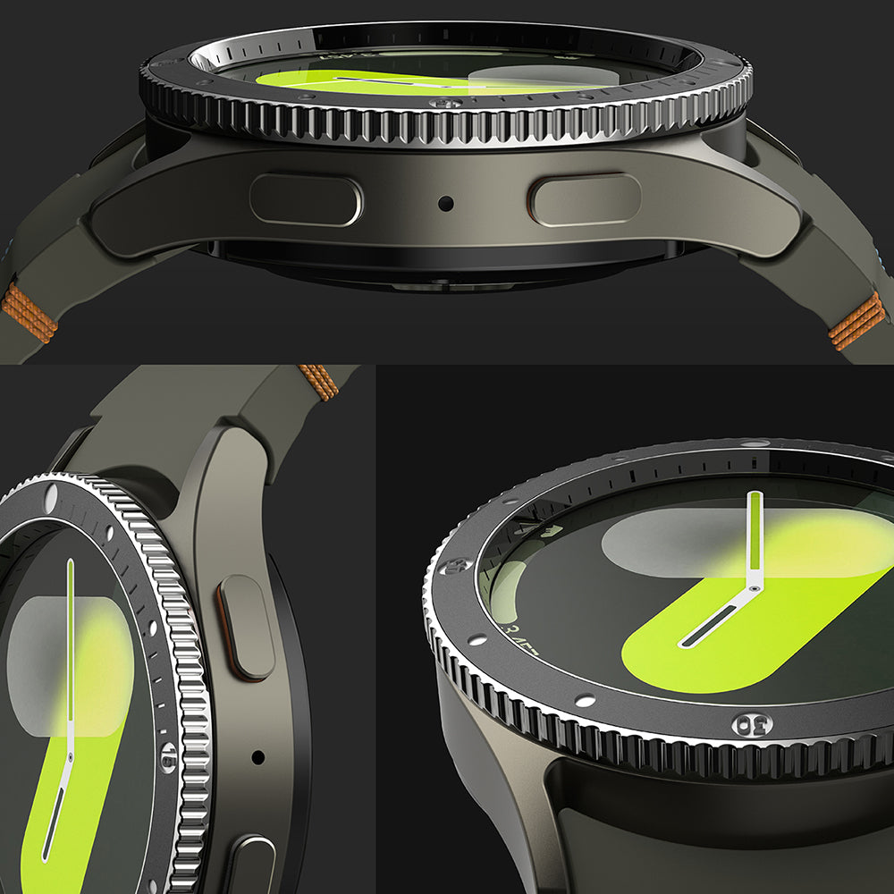 Ringke Premium Styling Beskyttelsesramme for Samsung Galaxy Watch7 40mm, Modell 2, Svart